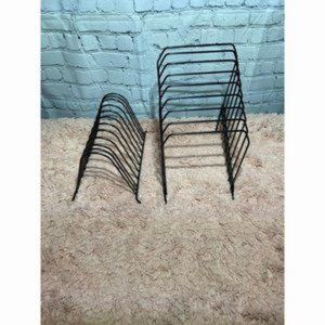 2 metal file organizers for office